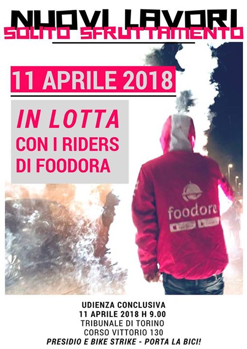 11 Aprile, processo a Foodora